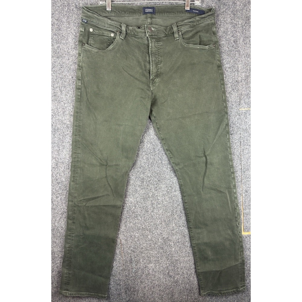 Citizens of Humanity Gage Jeans Mens 36 Green  Denim Stretch Straight Made USA